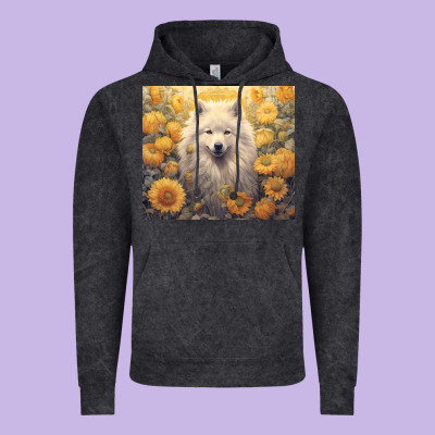 Samoyed Vintage Hoodie Designed By Unal Design