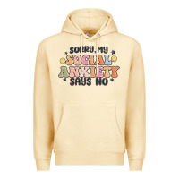 Pina Colada sorry my social anxiety says no Premium Hoodie - MaliasSmallBusiness