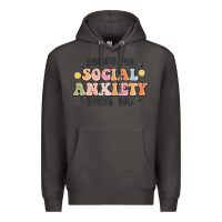 Smoke sorry my social anxiety says no Premium Hoodie - MaliasSmallBusiness