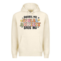 Tofu sorry my social anxiety says no Premium Hoodie - MaliasSmallBusiness
