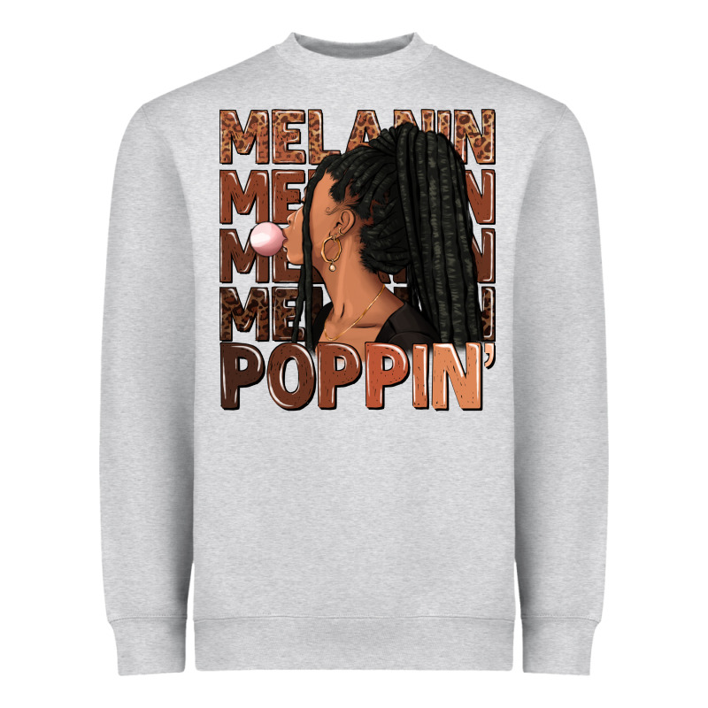 Melanin Poppin' Afro Woman Heavyweight Sweatshirt by RanaPortraitStore | Teevron