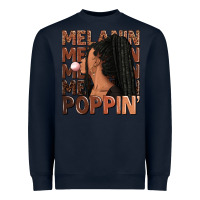 Navy Melanin poppin' afro woman Heavyweight Sweatshirt - RanaPortraitStore