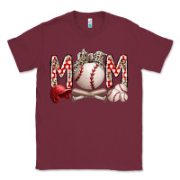 Burgundy mom baseball Classic Tee - RacoonDesign