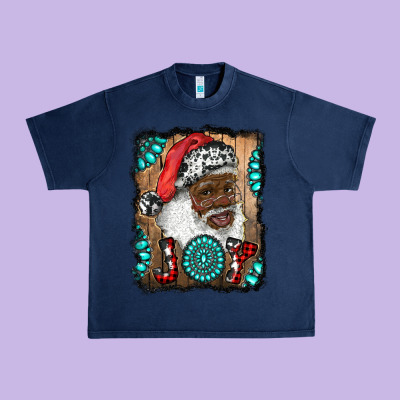 African American Santa Joy Urban Heavy Tee Designed By Ranaportraitstore
