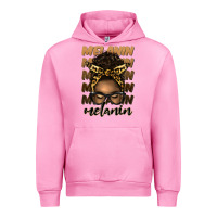 Fuchsia Pink melanin afro messy bun Urban Hoodie - Artiststas