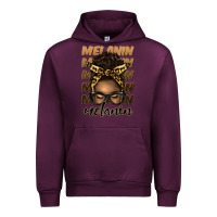 Mauve Wine melanin afro messy bun Urban Hoodie - Artiststas