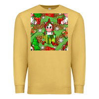 Antique Gold Christmas unicorn and gift box Premium Sweatshirt - NancyCooperArtShop