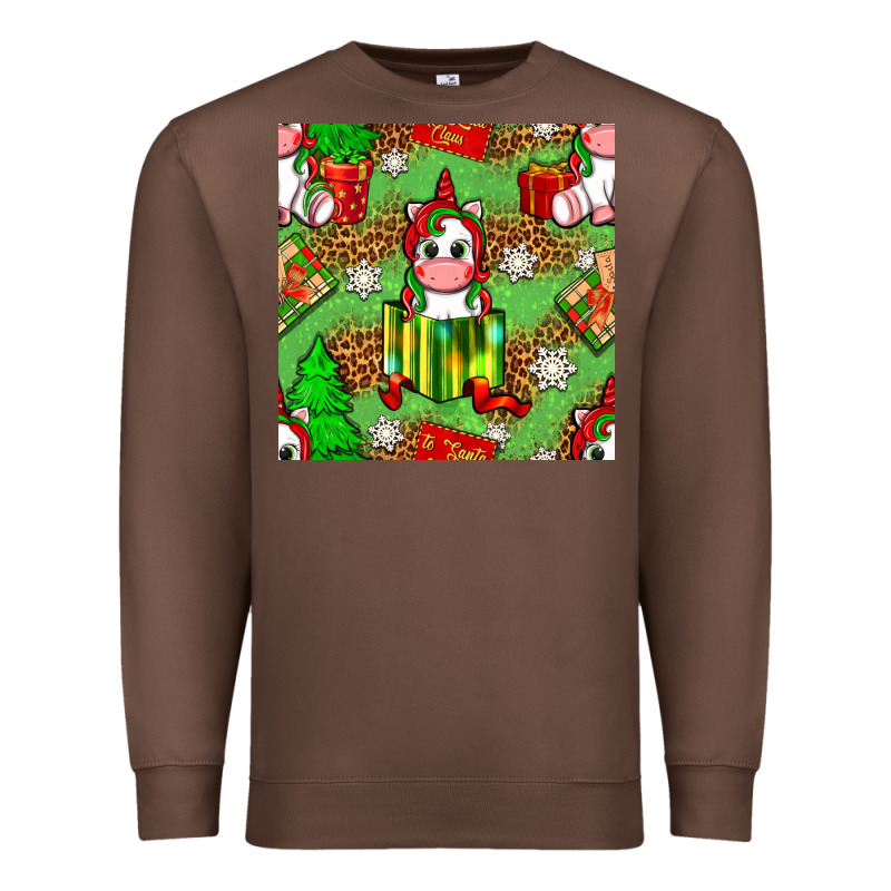 Christmas Unicorn And Gift Box Premium Sweatshirt by NancyCooperArtShop | Teevron