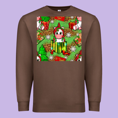 Christmas Unicorn And Gift Box Premium Sweatshirt Designed By Nancycooperartshop