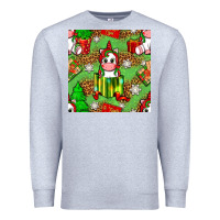 Heather Grey Christmas unicorn and gift box Premium Sweatshirt - NancyCooperArtShop