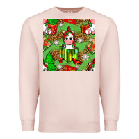 Pale Pink Christmas unicorn and gift box Premium Sweatshirt - NancyCooperArtShop