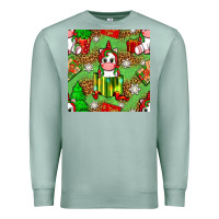 Seafoam Christmas unicorn and gift box Premium Sweatshirt - NancyCooperArtShop