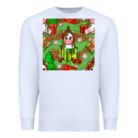 White Christmas unicorn and gift box Premium Sweatshirt - NancyCooperArtShop