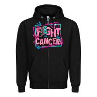 Black fight cancer Zipper Hoodie - AdoDesignShop