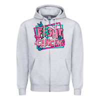 Heather Grey fight cancer Zipper Hoodie - AdoDesignShop