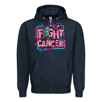 Navy fight cancer Zipper Hoodie - AdoDesignShop