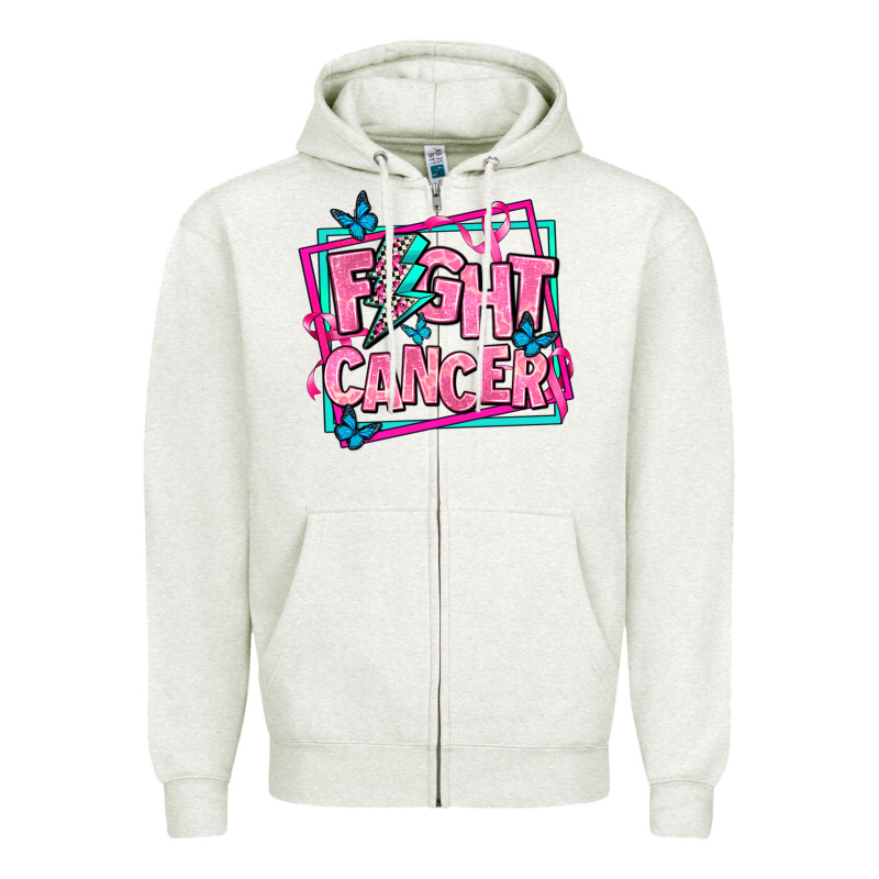 Fight Cancer Zipper Hoodie by AdoDesignShop | Teevron