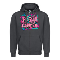 Smoke fight cancer Zipper Hoodie - AdoDesignShop