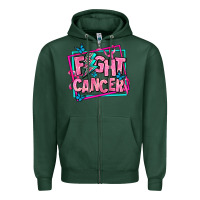 Sports Green fight cancer Zipper Hoodie - AdoDesignShop
