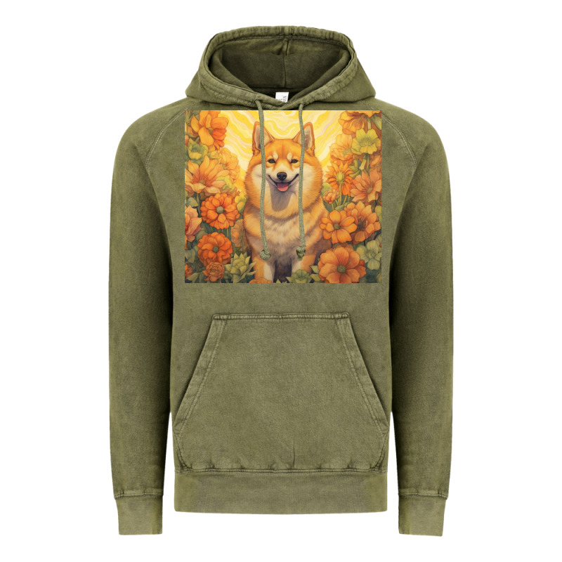 Shiba Inu Vintage Hoodie by Unal Design | Teevron