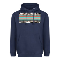 Navy western cowhide serape sunflower mama license plate Heavyweight Hoodie - BarkalooDesign