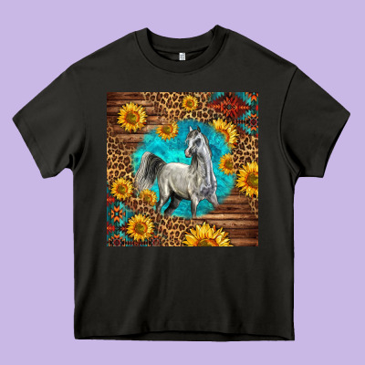 Arabian Horse Heavy Core Tee Designed By Lillyallendesigns