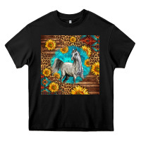 Black arabian horse Heavy Core Tee - LillyAllenDesigns