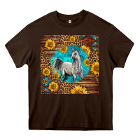 Chocolate Brown arabian horse Heavy Core Tee - LillyAllenDesigns