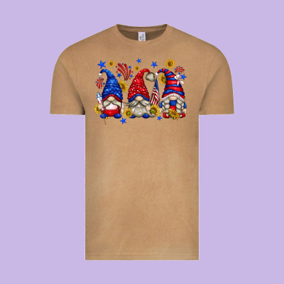 Vintage Tee American gnomes with sunflowers