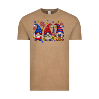 Vintage Coffee American gnomes with sunflowers Vintage Tee - texasbilliewilder