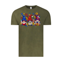 Vintage Olive American gnomes with sunflowers Vintage Tee - texasbilliewilder