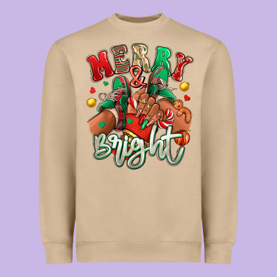 Heavyweight Sweatshirt Merry and bright black girl sneakers
