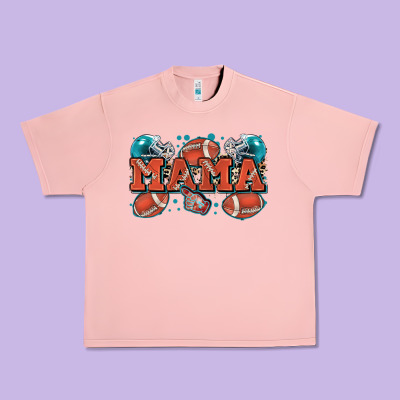 Mama American Football Urban Heavy Tee Designed By Zillion Design Studio