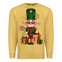 Antique Gold Christmas Nutcracker Premium Sweatshirt - NancyCooperArtShop