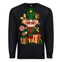 Black Christmas Nutcracker Premium Sweatshirt - NancyCooperArtShop