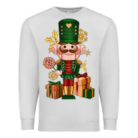 Dove Grey Christmas Nutcracker Premium Sweatshirt - NancyCooperArtShop