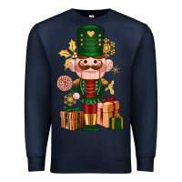 Navy Christmas Nutcracker Premium Sweatshirt - NancyCooperArtShop