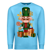 Ocean Blue Christmas Nutcracker Premium Sweatshirt - NancyCooperArtShop