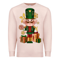 Pale Pink Christmas Nutcracker Premium Sweatshirt - NancyCooperArtShop
