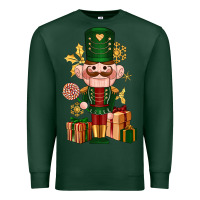 Sports Green Christmas Nutcracker Premium Sweatshirt - NancyCooperArtShop