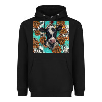 Black western black and white cow Heavyweight Hoodie - BarkalooDesign