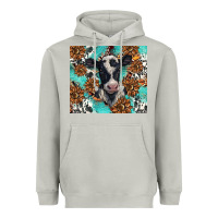 Moon Dust western black and white cow Heavyweight Hoodie - BarkalooDesign