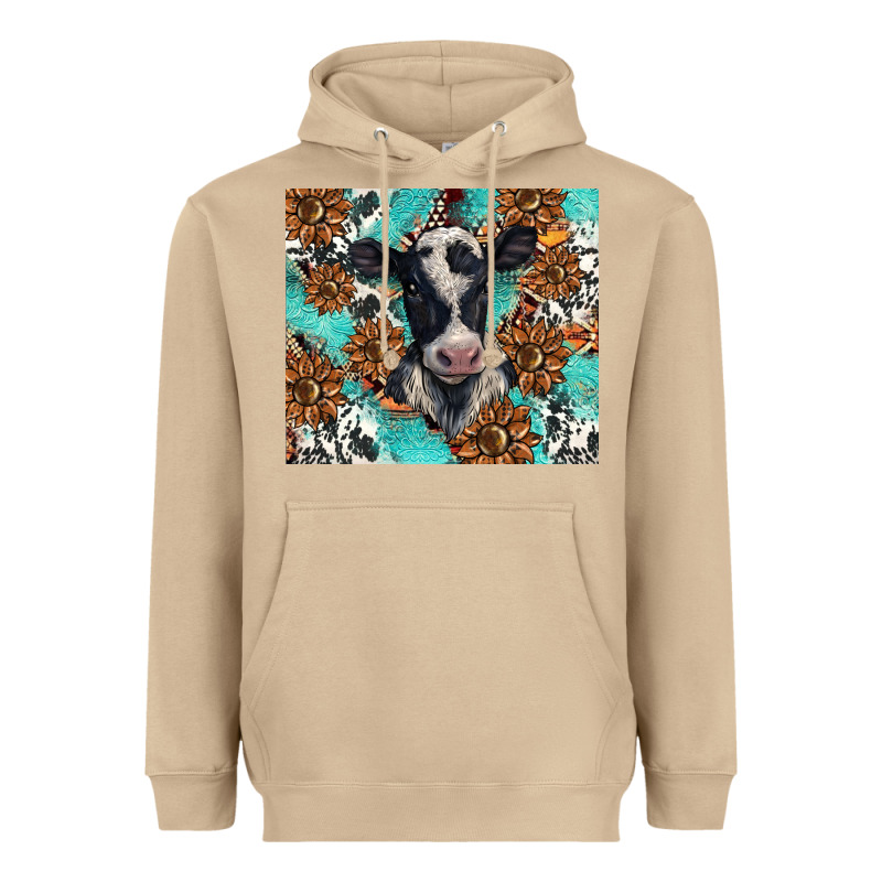 Western Black And White Cow Heavyweight Hoodie by BarkalooDesign | Teevron