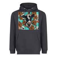 Smoke western black and white cow Heavyweight Hoodie - BarkalooDesign
