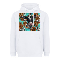 White western black and white cow Heavyweight Hoodie - BarkalooDesign