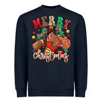 Navy Merry Christmas black girl sneakers Heavyweight Sweatshirt - RanaPortraitStore