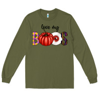 Army Green love my boos Long Sleeve Tee - CowhideDigitalArt