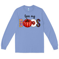 Colony Blue love my boos Long Sleeve Tee - CowhideDigitalArt