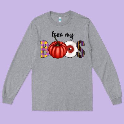 Love My Boos Long Sleeve Tee Designed By Cowhidedigitalart