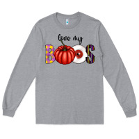 Heather Grey love my boos Long Sleeve Tee - CowhideDigitalArt